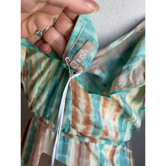 Khush Cold Shoulder Wrap Maxi Dress Boho Resort Vacation Floral L - Picture 6 of 10